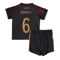 Echipament fotbal Germania Joshua Kimmich #6 Tricou Deplasare Mondial 2022 pentru copii maneca scurta (+ Pantaloni scurti)